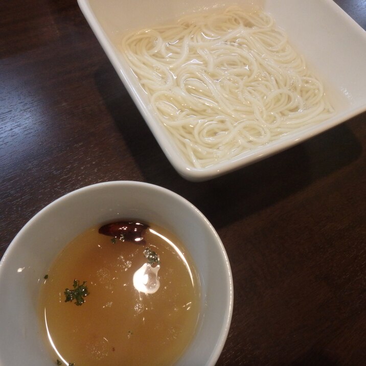 ペペロンチーノ風 つけ釜揚げ五島うどん レシピ 作り方 By 七福おパンダ 楽天レシピ